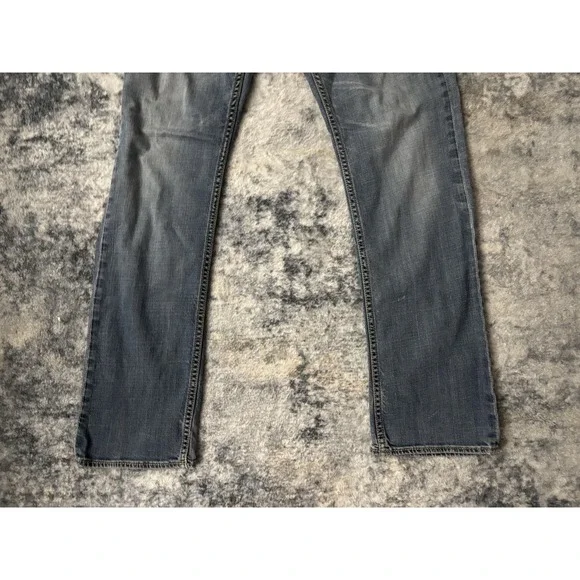 BKE Carter‎ Straight Size 30S Mens Distressed Denim Blue Jeans 31" Inseam Buckle - Picture 3 of 16